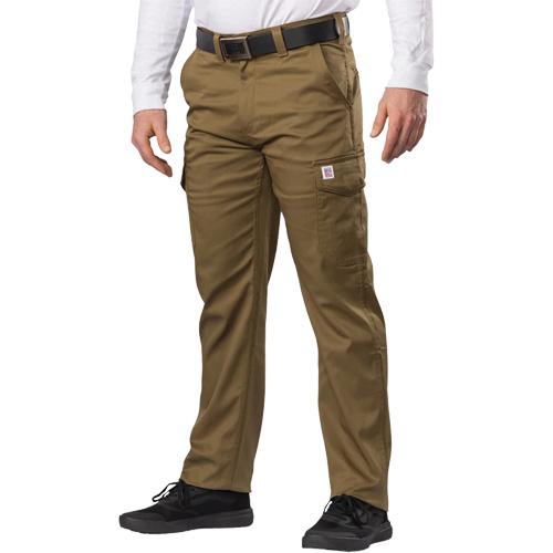 Pantalon cargo Big Flex, Poly-coton/Spandex, Vert olive militaire, Taille 46, Entrejambe 30 The Estey Group