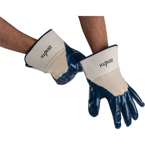 Gants &agrave; poignet de s&eacute;curit&eacute; de poids lourd, 11/2T-Grand, R&ecirc;vetement Nitrile, Enveloppe en Coton The Estey Group