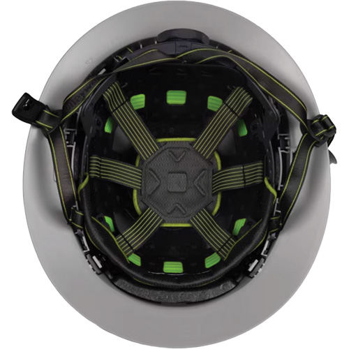 Casque Fibre Metal de style escalade avec bordure compl&egrave;te, R&eacute;pond aux normes CSA type 2, Suspension Rochet, Non ventil&eacute; The Estey Group
