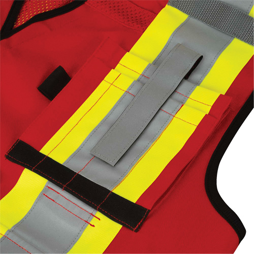 6678 High-Visibility Antimicrobial Mesh-Back Surveyor Vest, Red, Small, Polyester The Estey Group