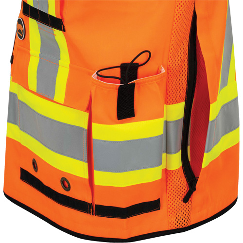 6680 High-Visibility Antimicrobial Mesh-Back Surveyor Vest, High Visibility Orange, Small, Polyester The Estey Group