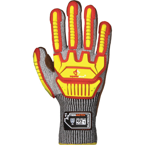 Gants antichocs TenActiv STAGBLPVB, 3T-Grand, Paume en Cuir de vache, Poignet Poignet en tricot The Estey Group