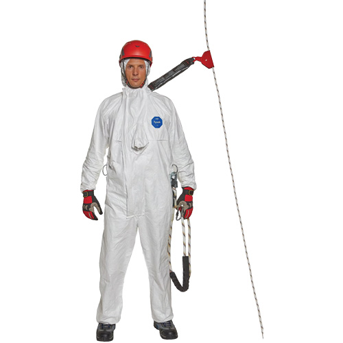 Harness-Compatible Disposable Coverall, Small, White, Tyvek&reg; 500 The Estey Group
