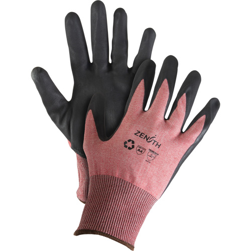 Gants &eacute;cologiques, l&eacute;gers, et r&eacute;sistants &agrave; la coupe, &agrave; haute dext&eacute;rit&eacute;, Taille 7, Calibre 18, Rev&ecirc;tement Mousse de nitrile, Enveloppe en Acier inoxydable/PEHP/rPET, ASTM ANSI niveau A4 The Estey Group