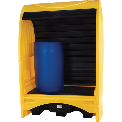 Palette contre les d&eacute;versements &agrave; couvercle dur pour 2 barils, 43,11" lo x 61,61" la x 83,07" h, Capacit&eacute; de charge 1433 lb The Estey Group