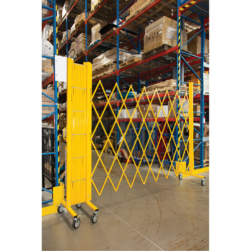 Barri&egrave;re extensible, 84" h x 20' lo, Jaune The Estey Group