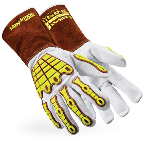 HeatArmor&reg; 5056IMP Welding Gloves, Grain Goatskin, Size X-Small The Estey Group
