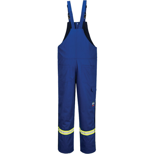 Bizflame&reg; 88/12 Insulated Bib Pants, Cotton/Nylon, Small, Blue The Estey Group
