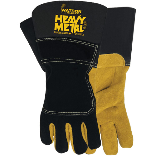 Gants de soudage d'hiver Black Velvet Heavy Metal, Taille Petit, Enveloppe en Cuir d'&eacute;lan refendu, ASTM ANSI niveau A5 The Estey Group