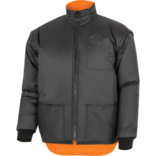 Parka de s&eacute;curit&eacute; d'hiver imperm&eacute;able 7-en-1 5056 Pioneer Yukon, Polyester, Noir/Orange haute visibilit&eacute;, T-petit The Estey Group