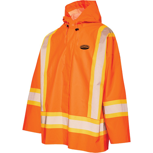 R804 Hurricane Rain Jacket, Small, High Visibility Orange The Estey Group