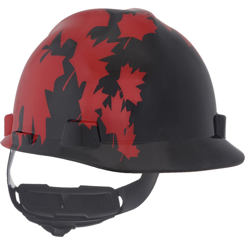 Casque sp&eacute;cialis&eacute; V-Gard, Suspension Rochet, Noir/Rouge The Estey Group