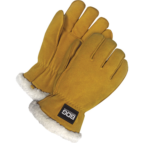 Gants de conducteur, Grand, Paume en Cuir de daim refendu, Tissu-laine The Estey Group
