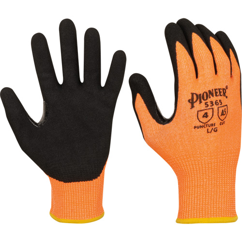 Gants r&eacute;sistants &agrave; la coupe compatibles avec les &eacute;crans tactiles, Taille Petit, Calibre 13, Rev&ecirc;tement Nitrile, Enveloppe en Polyester/PEHP, ASTM ANSI niveau A5 The Estey Group