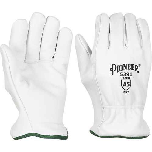 Gants pour conducteurs r&eacute;sistant aux coupures, Petit, Paume en Cuir fleur de ch&egrave;vre The Estey Group