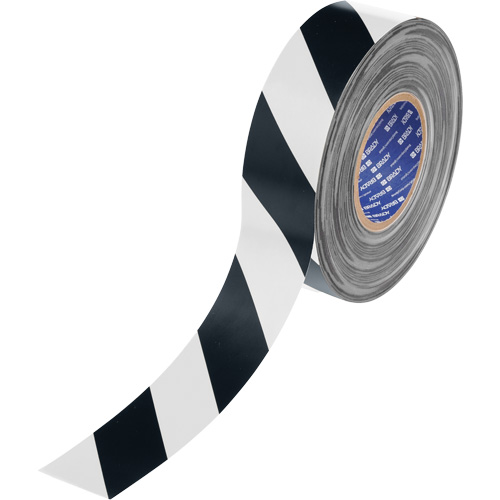 Ruban de marquage pour plancher ToughStripe Max, 2" x 100', Polyester, Noir et blanc The Estey Group