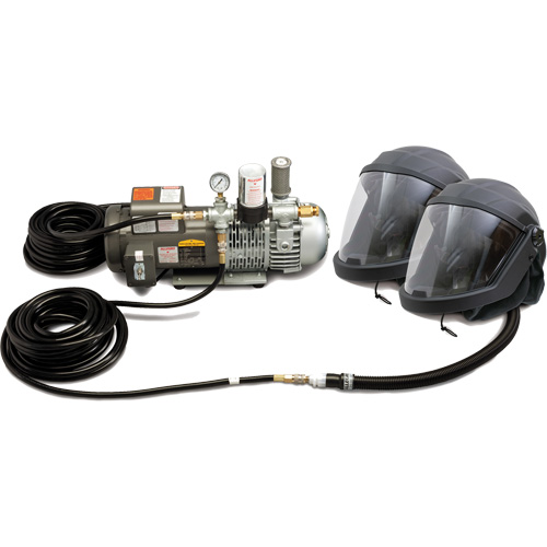 2-Worker DEFENDER Supplied Air Shield & Helmet System The Estey Group