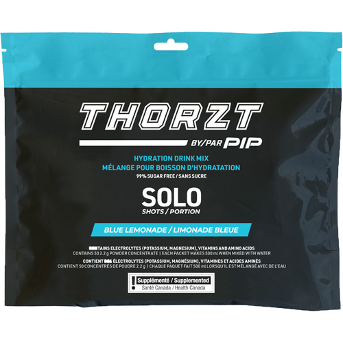 THORZT Sugar-Free Solo Shot Hydration Drink Mix, Single Serve, Blue Lemonade The Estey Group