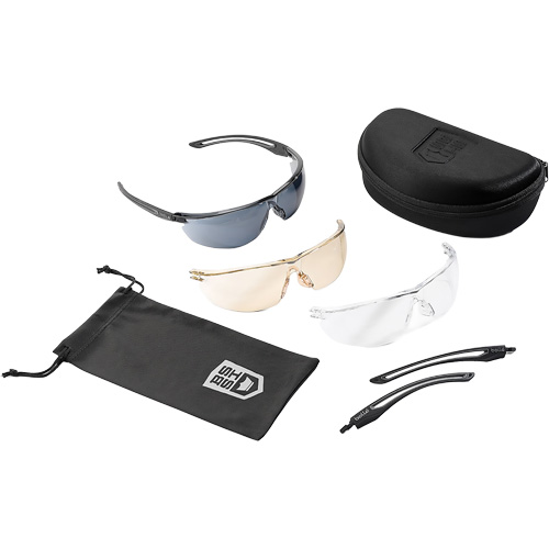 Gunfire 2.0 Ballistic Protection Safety Glasses Kit, Clear/Smoke/Copper Lens, Anti-Fog/Anti-Scratch, ANSI Z87+ The Estey Group