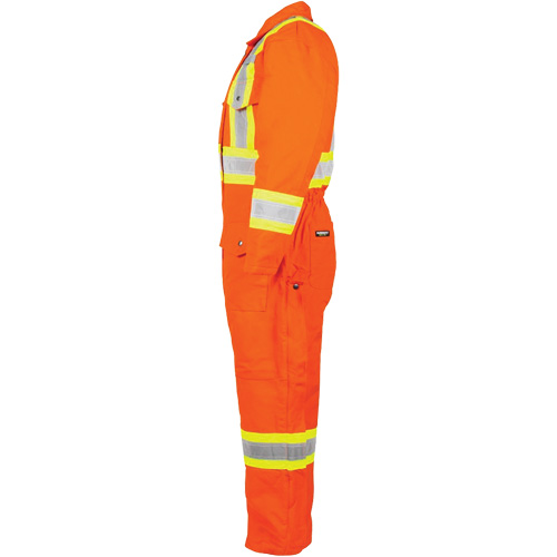 Salopette en canevas doubl&eacute;e haute visibilit&eacute;, Petit, Orange haute visibilit&eacute; The Estey Group