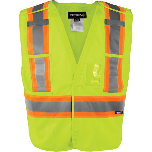 High-Visibility 5-Point Tear Away Vest, High Visibility Orange, Medium/Small, Polyester The Estey Group