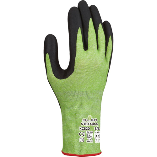 Gants r&eacute;sistants &agrave; la coupe S-TEX Alpha XC820, Taille 2T-Grand/10, Calibre 18, Rev&ecirc;tement Nitrile micromousse, Enveloppe en Tungst&egrave;ne, ASTM ANSI niveau A6/EN 388 niveau F The Estey Group