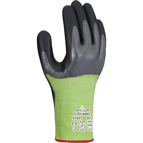 Gants r&eacute;sistants &agrave; la coupe S-TEX Alpha XC821, Taille 2T-Grand/10, Calibre 18, Rev&ecirc;tement Nitrile, Enveloppe en Polyester/Nylon/Polyur&eacute;thane/PEHP/Tungst&egrave;ne, ASTM ANSI niveau A6/EN 388 niveau F The Estey Group