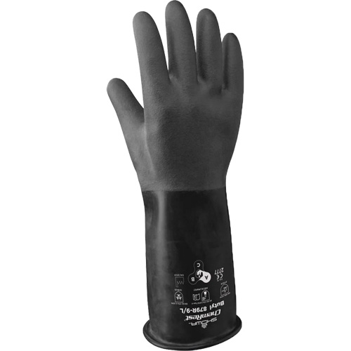 879R Acid-Resistant Gloves, Size X-Large/10, 14" L, Butyl Rubber, 28-mil The Estey Group