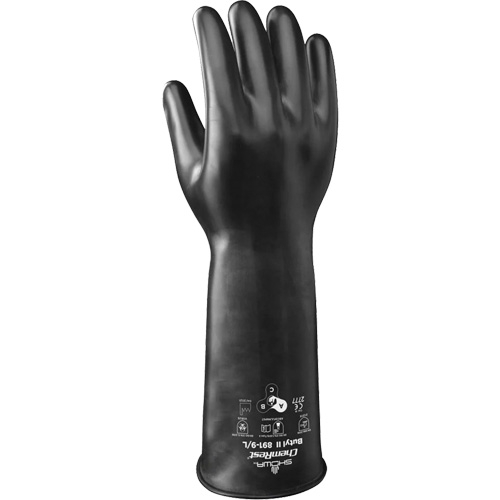 891 Chemical & Acid Resistant Gloves, Size 2X-Large/11, 14" L, Butyl Rubber/Viton&reg;, 28-mil The Estey Group