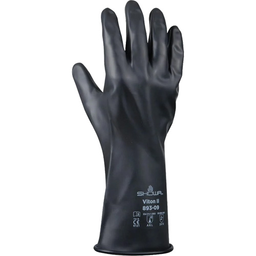 893 Chemical & Acid Resistant Gloves, Size Large/9, 12" L, Butyl Rubber/Viton&reg;, 12-mil The Estey Group