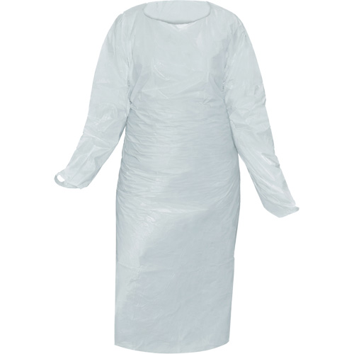 CoverMe Gown with Thumbholes, One Size, White, Polyethylene The Estey Group