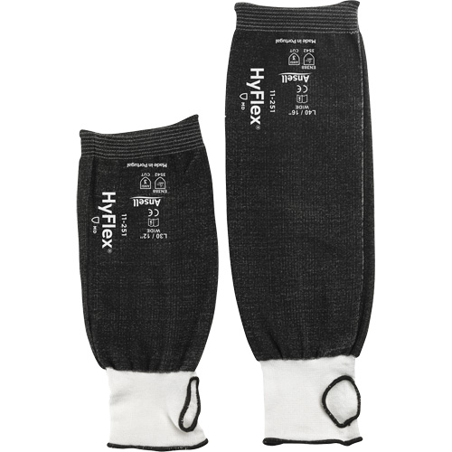 HyFlex 11-251 Extra Wide Protective Sleeve, Intercept, 18", ASTM ANSI Level A3, Black The Estey Group