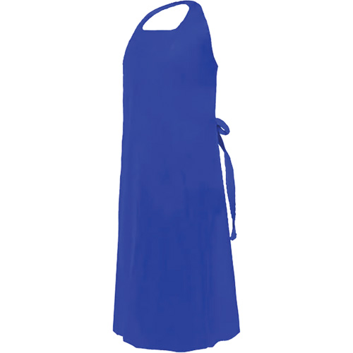 CoverMe Apron with Die-Cut Neck, Polyurethane, 45" L x 35" W, Blue The Estey Group
