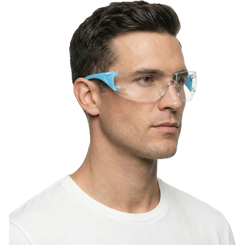 Adapt Lite Blue/White Safety Glasses, Clear Lens, Anti-Fog/Anti-Scratch, ANSI Z87+/Meets/Exceeds CSA Z94.3 The Estey Group