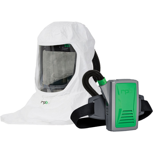Respirateur T-Link avec casquette, tube de respiration, montage &agrave; la ceinture & APR motoris&eacute; PX5, Cagoule ample & visi&egrave;re, Pile Lithium-ion The Estey Group
