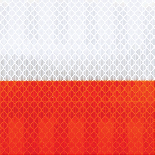 Pellicule souple pour chantiers routiers &agrave; haute intensit&eacute; 382VHIP, 5" la x 150' lo, Orange et blanc The Estey Group