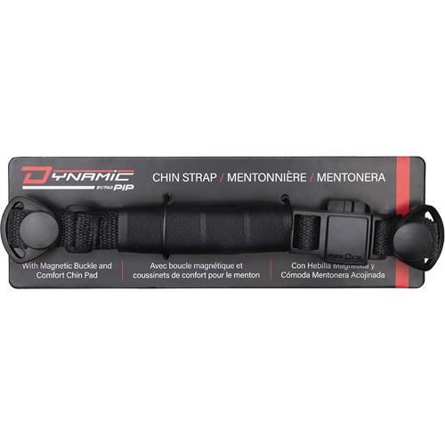 Sangle mentonni&egrave;re &agrave; 4 points Dyna-Clic avec attache magn&eacute;tique et coussinet mentonnier The Estey Group