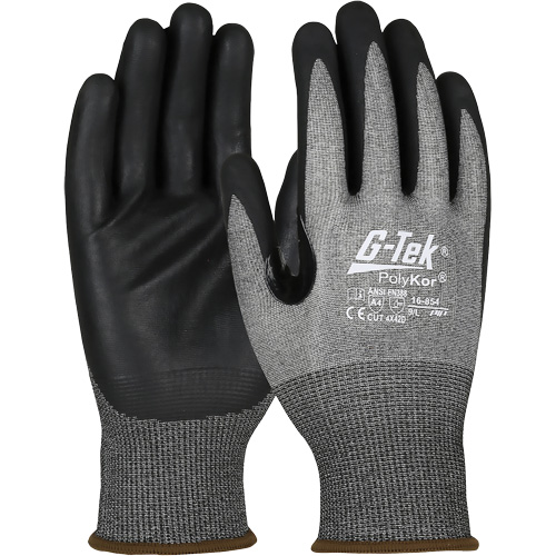 Gants r&eacute;sistant &agrave; la coupe G-Tek avec capacit&eacute; pour &eacute;cran tactile, Taille Moyen, Calibre 18, Rev&ecirc;tement Mousse de nitrile, Enveloppe en PolyKor, ASTM ANSI niveau A4/EN 388 niveau D The Estey Group