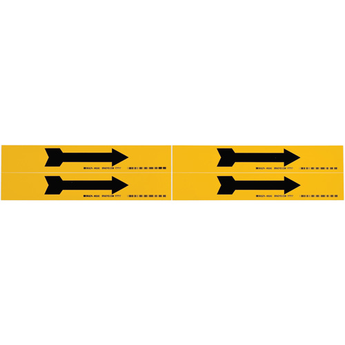 Arrow Pipe Marker, Self-Adhesive, 1-1/8" H x 7" W, Black on Yellow The Estey Group