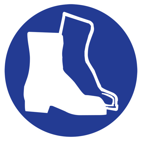 Right to Know Pictogram Labels -Boots, Vinyl, Sheet, 1" L x 1-1/8" W The Estey Group