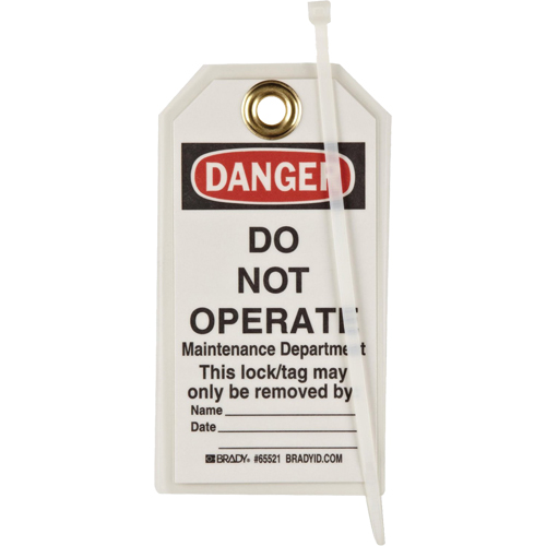 Lockout Tags, Plastic, 3" W x 5-1/2" H, English The Estey Group
