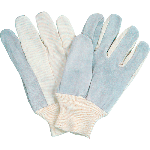 Standard-Duty Full-Index Work Gloves, Large, Split Cowhide Palm The Estey Group