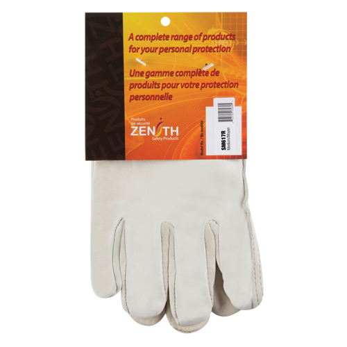 Gants de conducteur doubl&eacute;s pour l'hiver, Moyen, Paume en Cuir fleur de vache, Molleton The Estey Group