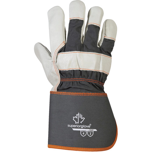 Endura&reg; Fitters Work Gloves, One Size, Grain Cowhide Palm, Cotton Inner Lining The Estey Group