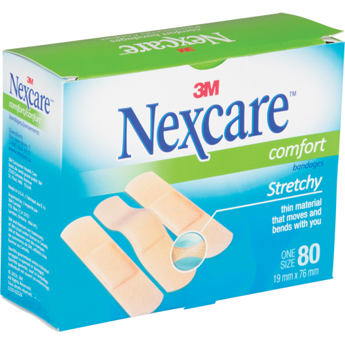 Bandages confortables Nexcare, Rectangulaire/carr&eacute;e, 3", Tissu, St&eacute;rile The Estey Group