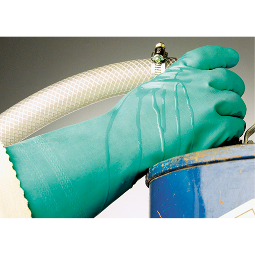 StanSolv&reg; Embossed Z-Pattern Grip Gloves, Size Medium/8, 14" L, Nitrile, Interlock Inner Lining, 11-mil The Estey Group