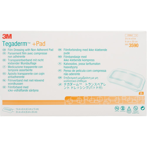 Tegaderm Transparent Dressing With Absorbent Pad, Rectangular/Square, 8", Plastic, Sterile The Estey Group