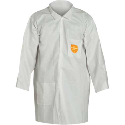 ProShield&reg; 60 Lab Coat, Microporous/Polypropylene, White, Medium The Estey Group
