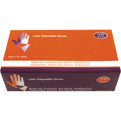 Gants calibre industriel, Moyen, Latex, Poudr&eacute;s, Blanc The Estey Group