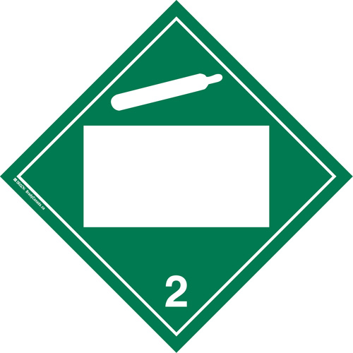 Non-Toxic Gas TDG Placard, Plastic The Estey Group